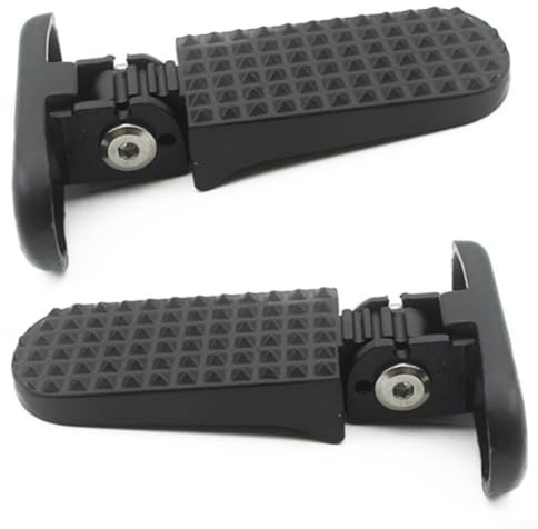 Repose-Pieds antidérapants en Aluminium pour vélos électriques | ,pédales arrière pliables avec large espacement des trous, repose-pieds en alliage noir, 78 x 75 mm