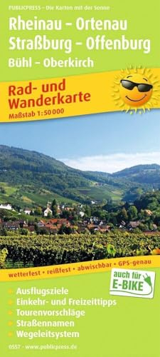 Publicpress Rad- und Wanderkarte Rheinau, Ortenau, Straßburg, Offenburg, Bühl, Oberkirch 1:50.000: Rad- und Wanderkarte mit Ausflugszielen, Einkehr- & ... 1:50000 (Rad- und Wanderkarte: RuWK)