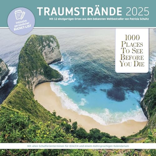 Traumstrände 2025: 1000 Places Broschürenkalender
