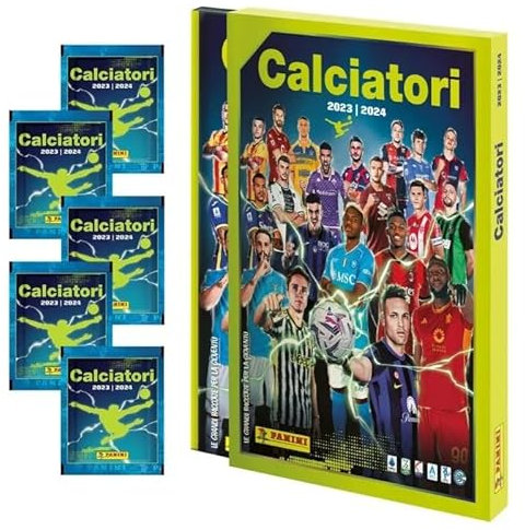 Calciatori Panini 2023-2024 Cofanetto con Album Cartonato e 5 Bustine