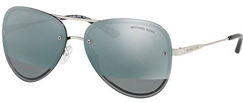 MICHAEL KORS Damen La Jolla 11181Y 59 Sonnenbrille, Silber (Silver Tone/Blockgunmetalmirror)