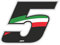 4R Quattroerre.it 13215 Numero Racing 5 Piccolo, Tricolore Italia, 65 x 85 mm, 6,5 x 7,5 cm