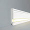 LEDLicht Fuß- u. SockelleistenWiesbaden Berliner Profil 96 x 19 mm MDF foliert 719.096L | LED Sockelleiste | Lichtleiste | Profisockelleisten |Inklusive weißer Abdeckung| Weiß