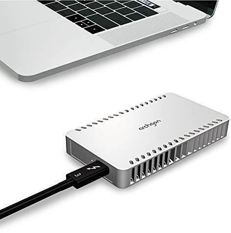 Archgon X70 960GB Silber Thunderbolt 3 Portable External PCIE SSD (up to R/W 1600/1100 MB/s) nur für Thunderbolt 3 bei Mac oder PC MS-7215-TB3SV960