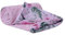 Medi Partners Krabbeldecke 100% Baumwolle 75x100cm doppelseitig multifunktional Minky Kuscheldecke für Kinderwagen weich flauschig (Hellrosa Blument mit Hellrosa Minky)
