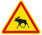 Aufkleber Elch Strassenschild Autoaufkleber Sticker Waschstrassenfest UV-Beständig Premium Edition