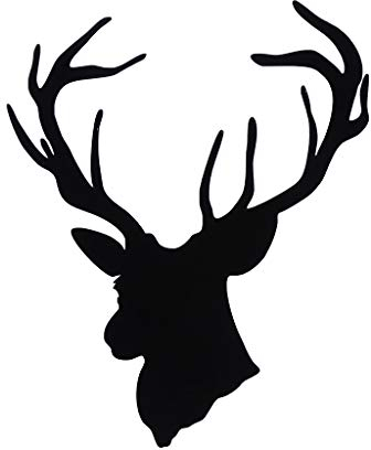 Xuniu Auto-Aufkleber, modisch, Cool Deer Head Vinyl, Auto-Styling, Jagd, kreativ, 12 x 16,5 cm