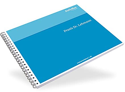 Terminplaner in Ihrer Wunschfarbe mit frei wählbarem Startdatum, persönlicher Deckblatt- und Spaltenbeschriftung! Für 3 Mitarbeiter/15-Min-Takt /7-20 Uhr/Mo-Sa - DailyMax 3/15
