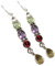 SilverStarJewel Natürliche Mehrsteine Lange Ohrringe 4,8 cm 925 Solide Silber Mode Edelstein