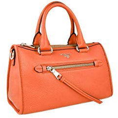 Prada Damen Orange Leder Schultertasche 1BB022