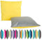 JACK 2-farbiges Wende Outdoor Lounge Kissen 45x45cm Dekokissen inkl. Füllung Wasserfest Sitzkissen Garten Stuhl Lotus Effekt, Farbe:Grau - Gelb