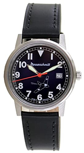 Aristo Unisex Messerschmitt Uhr Fliegeruhr - Komet 80 Jahre - ME163-80-4 Leder