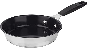 MasterPro Sartén Antiadherente Ø 16 cm Plateado Acero Inoxidable