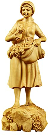 YQLKD Dekor Skulptur Leaved Buchsbaum Kommen Voller Schönheit Ornamente Beauty Portrait Collection Nach Hause