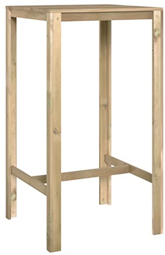 vidaXL Kiefernholz Imprägniert Bartisch Korrosionsbeständig Stehtisch Bistrotisch Gartentisch Partytisch Holztisch Esstisch 60x60x110cm