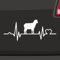 Generisch Herzschlag Schaf Aufkleber Sticker Liebe Bauernhof Gors Sheep Herz Wolle 28x11cm Farbe: Weiß