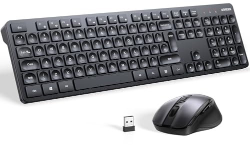 Ergonomic Mouse and Wireless Keyboard Combo UGREEN MK006 (Black)