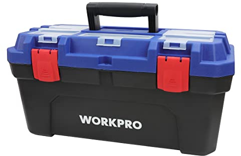 WORKPRO Werkzeugkoffer aus Kunststoff mit Metallverschluss, 510 cm, 51 x 25,5 x 25,5 cm