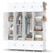 HOMIDEC Portable Wardrobe Foldable Closet with 20 Compartments, Combination Armoire Modular Cabinet Clothes Storage Organizer Shelf with Clothes Hanging Rails for Bedroom