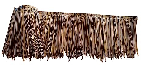 Folpus Rollo de Paja de Palma Artificial DIY, Techo de Paja Artificial Resistente, 100x50cm, Impermeable, Realista, para Exteriores, césped, versátil, Estilo c