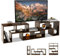 CASART TV Stand for TVs up to 65”, Free Combination Media Entertainment Center 3PCS DIY Wooden TV Console Table, Modern TV Cabinet Home Office Storage Shelf Unit for Living Room Bedroom (Rustic Brown)