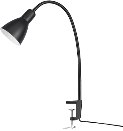 Paco Home LED Lampe Tischleuchte Deko Tischlampe Schreibtischlampe Arbeitszimmer Büro Modern Höhenverstellbar Rund E27, Farbe:Schwarz 2, Leuchtenart___Farbe:Tischleuchte - Schwarz