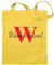 Kiwistar Personalisierter Stoffbeutel - gelb - mit Initial und Name - Wunschtext individuell personalisiert - Einkaufsbeutel - Markttasche - Strandtasche - Einkaufstasche - Geschenk - Frau - shopping