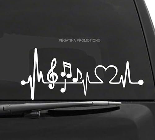 Rakelfix Herzschlag Noten Aufkleber Herzlinie Hobby Sticker Musik Singen