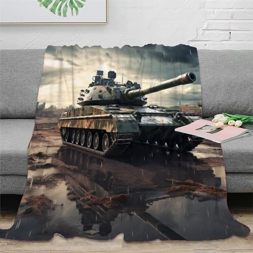 KeAan Panzer Spieler Decke Kuscheldecke Plüschdecke Printdesign Couchdecke MikrofaserDecke 50x60inch(127x152cm)