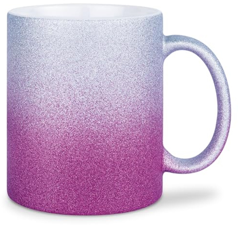 glitzertassen.de® | Tasse mit Glitzer | Glitzertasse in diversen Farben | Geschenkidee | Silberviolett