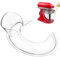 Pouring Shield for Kitchen Aid Stand Mixer, 4.5-5QT Bowls Stainless Steel, Glass, Ceramic Attachments Secure Splash Guard for Kitchen aid Tilt-Head Stand Mixers (Clear)