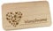 Personalisiertes Frühstücksbrettchen aus Holz mit Motiv und Name graviert Motiv Herz aus Sternen