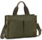 VASCHY Sac Cabas Femme, Poches Multiples Tote Bag Zippé Grand Sac Fourre-tout en Toile Sac a Main Sac Bandoulière Femme pour Travail École Achats Vert Armée