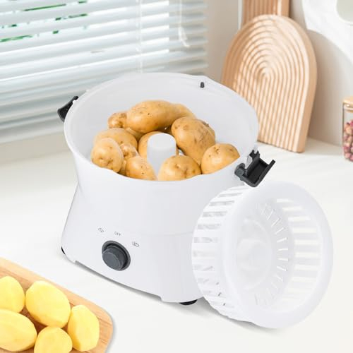 AOT-P0 - Pelador de patatas eléctrico de 85 W, tiempo de pelado 2-4 mi, color blanco