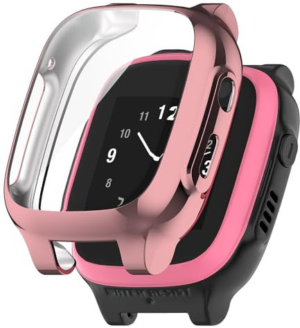 Hülle für Xplora X5 Play Schutzfolie Schutzhülle, Silicone TPU Displayschutz Case Cover, Anti-Kratz Anti-Staub Schutz Gehäuse für Xplora X5 Play (Pink)