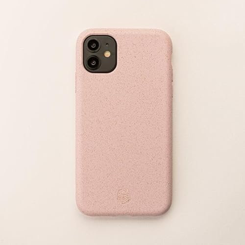Wave Case iPhone 11 Phone Case - Eco-Friendly Wheat Straw Phone Case with Shock-Absorbing Corners | 2mm Raised Lip | Ultra-Thin Design, 360° Protection | Pink