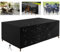 HNKDKJ Housse Table de Jardin 160x120x80cm/LxWxH Bâche Protection Salon de Jardin Housse Salon De Jardin Exterieur Imperméable Noir Housse De Protection Table De Jardin Résistance au Vent Anti-UV