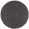 XGWKCNV Decor Handgefertigter Teppich, Jute, rund, 180 cm, Dunkelgrau