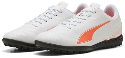 PUMA Men's Vitoria II TT Soccer Shoe, White-Glowing RED, 9 UK