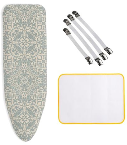 ZJBKX Ironing Board Cover, Fits boards 135-150 x 45-60cm, Adjustable Drawstring Iron Board Cover