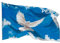PHENO FLAGS Bandiera della pace con colomba 90x150 cm - bandiera resistente alle intemperie con occhielli in metallo - doppia orlata - colori brillanti e vivaci
