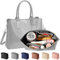 CWENDANER Taschen Organizer Shopper, M/L Filz-Organizer für Taschen, Bag Organizer, Taschenorganizer mit Mehrere Fächer Geschenke für Frauen (Grau,L)