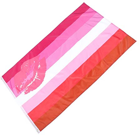 SUPVOX Bandiera Lesbica 90x150cm Decorazione Per Il Mese Dellorgoglio Striscione in Poliestere Per Esterni Decorazione Vivace