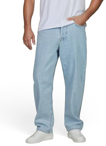 JACK & JONES JJIALEX JJCOOPER Jeans da uomo elasticizzati Baggy Fit Cotone Jeans Pantaloni Pantaloni Denim Blu Nero Grigio 30 31 32 33 34 36 38, Blue Denim (12281040), 36W x 32L