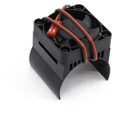 42mm Motor Cooling Fan Heat Sink for Traxxas 1/10 E-Revo E-Maxx Summit Arrma 1/8 Kraton Talion Typhon RC Car(Schwarz)
