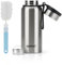 Maqash Vacuum Flask for hot Drink 1Liter (12 Hrs hot and Cold)- 100% BPA Free Stainless Steel Insulated Flasks - Water Bottle 1L - Silver