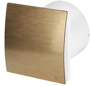 Brushed Brass 160mm Turbo Bathroom Extrator Fan With Timer IPX4 Wall Ceiling Fan Fast Flow Energy Effecient