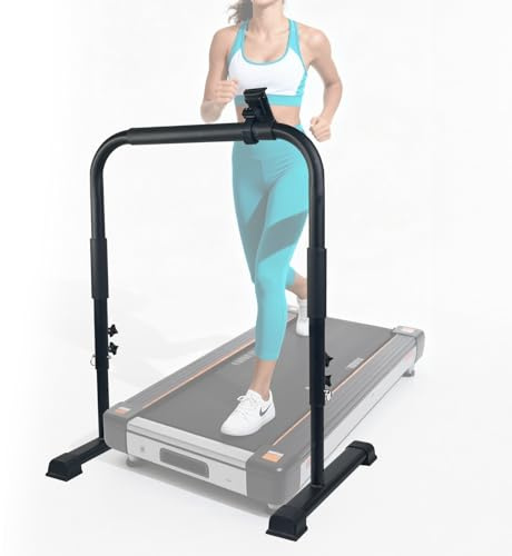 26.7In Wide Walking Pad Handle Bar Only - Adjustable Handle Bar to Hold for Walking Pad with Phone Holder and Storage Bag Enjoy Workout While Having Fun Anytime, Nice for Home Gym Or Office Fitness