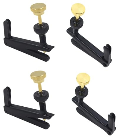 4Pcs Violin Fine Tuner Adjuster Replacement Metal String Adjusters Fiddle String Adjuster Violin Parts & Accessories Metal String Spinner