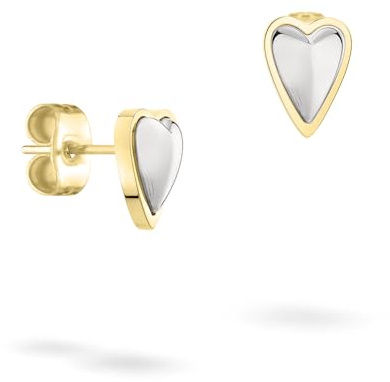 LIEBESKIND BERLIN Damen Schmuck mit Herz - Funkelnde Kette, Armband und Ohrringe mit Glasherz aus Edelstahl in Silber, Gold & Roségold - zeitlos, modern und alltagstauglich - Geschenkidee